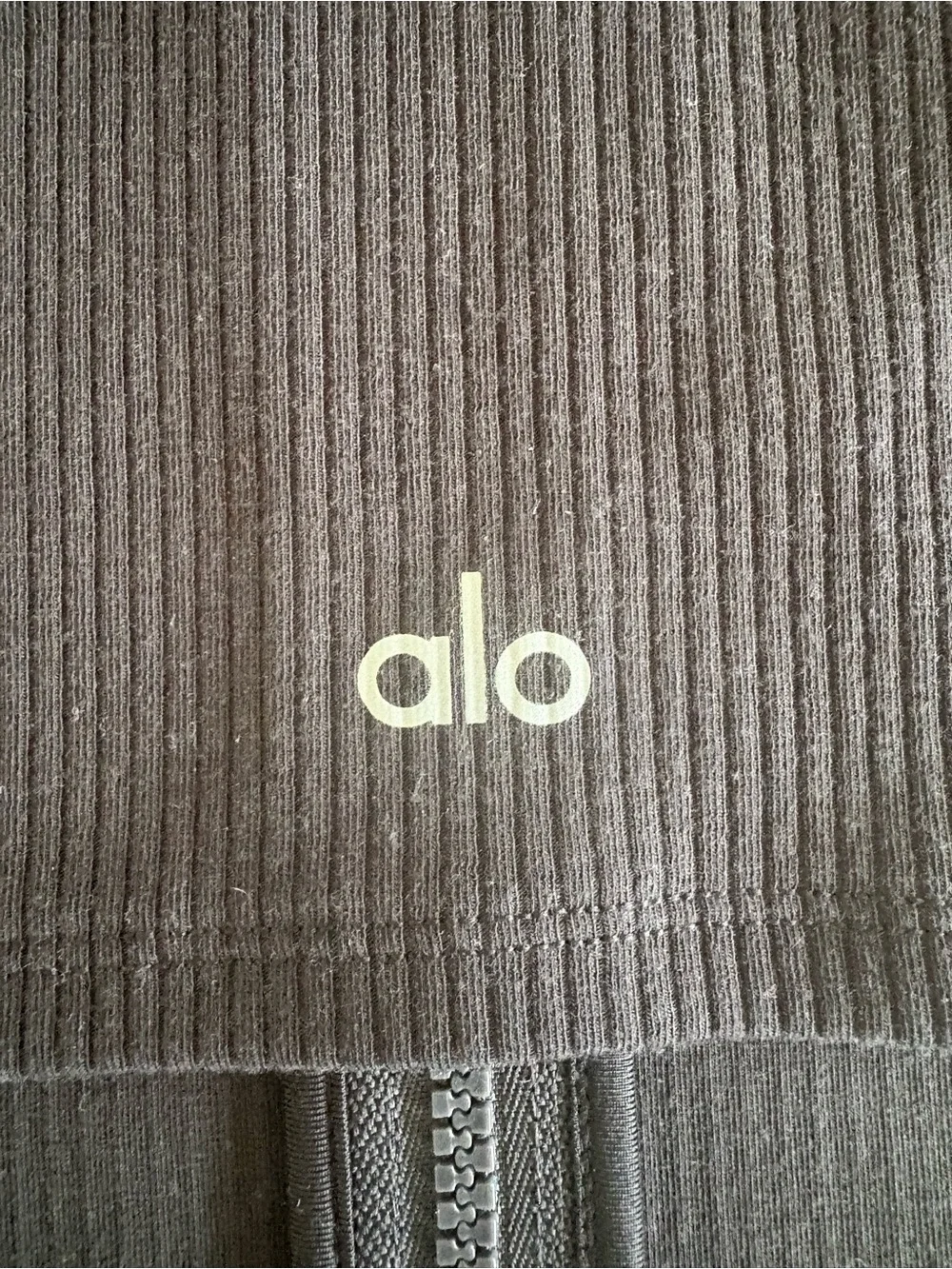 Alo Yoga Black Ribbed Stardust Long Sleeve